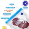 17/20pcs Sacchetti Sigillanti Sottovuoto Kit Riutilizzabili Conservazione Degli Alimenti Avvolgere Sacchetti A Chiusura Lampo Contenitori Con Pompa A Mano Pinze Home Storage