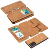 Custodia a Portafoglio per Samsung Galaxy S20 Note20 Ultra S10 Plus - Custodia in Pelle PU Opaca 2in1 Multifunzione Flip Cavalletto Cover con Cerniera Portamonete e Slot per Carte