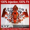 Injektionsform 100% passform för Honda Fairings CBR1000 CBR 1000 RR CC 04-05 BODY 52NO.12 CBR 1000RR 1000CC 2004 2005 CBR-1000 CBR1000RR 04 05 OEM Full Fairing Glossy Orange