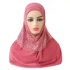 Muslim Einteiler Amira Hijab mit Spitze Islamischer Schal Stirnband Kopftuch Damen Schal Gebetsmütze Kopftuch Hot Drilling Fashion