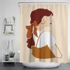 Anime Hippie Style Salon Bathroom Shower Curtain Elephant Tiger Home Bath Decor Cartoon Waterproof Curtains