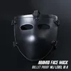 NIJ IIIA Aramid Face Professional Protection Mask Hood, Half Ballistic Mask, Ballistc Hjälmtillbehör