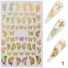 Nail Art Kits Exquisite Multiple Types Laser Gold And Silver Butterfly Sticker Spring Summer Designs Manicure