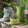 Вазы льняные карманные керамические цветочный горшок ваза корзина садоводство садовые украшения