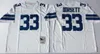 Vintage Dalla Emmitt Smith 8 Troy Aikman Cowboy Football Jersey 21 Deion Sanders Dorsett Irvin 12 Roger Staubach 54 R. Maglie bianche