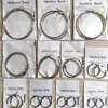 22Pairs/lot Gold & Silver Mix Classic Circle Hoop Earrings For Women Stainless Steel Huggie Earring Wedding Jewelry Party Gift SIZES ASSORTED 6CM-1.5CM