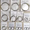 22Pairs Lot Gold Silver Mix Classic Circle Hoop örhängen för kvinnor rostfritt stål Huggie örhänge bröllop smycken fest gåva siz215u