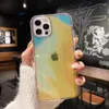 Fashion Laser Aurora Clear Phone Cases For iPhone 12 11 Pro Max XS XR 7 8 Plus Transparent Hard Back Cover