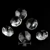 2000 / lot 14mm Clear Crystal Octagon Koraliki 1 otwór do części żyrandolowych Akcesoria do kurtyny DIY