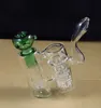 double chamber glass Water bong Hookahs smoking pipe bubbler with arm tree perc for dry herb