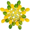 Party Decoration falska citroner limefrukter och skivor Set paket med 36 dekorativa faux citrusfrukter konstgjorda dekorationer för hem kitch4748936