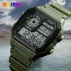 Skmei Fashion Outdoor Sport Watch Men Pu Strap Multifunction Waterproof Watches Alarm Male Digital Watch Reloj Hombre 1299 Q0524