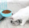 Cachorro tigela removível aço inoxidável pendurado pet gaiola alimentar alimentador alimentador de água copo para gato cachorrinho pássaros ratos cobaias porco