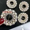 Pins, Brooches Wholesale Luxuriant Austria Zircon Inlay Plated Flower 5-7 FW White Pearl Brooch Pendant Scarf Clips Breastpin
