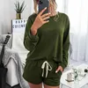 Casual vrouwen huis comfortabele en modieuze dames twee stuk set pocket jumpsuits elastische taille rompertjes dames jumpsuit 210508