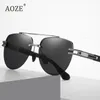 AOZE Fashion Cool GRAND-EVO TWO Style Occhiali da sole polarizzati Pilot Men Design unico del marchio