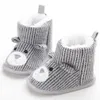 Spädbarns skor gullig tecknad björn anti-skid mjukt yttersula bomull stövlar tjock varm vinter skor mode toddler skor g1023