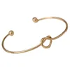 Bangle Trendy eenvoudige armbanden voor vrouwen knoop opening armband mode hart-vorm holle hand ketting sieraden geschenken
