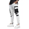 Pantaloni da corsa Uomo Autunno Pantaloni sportivi Adulti Casual Color Block Mid-Rise con tasche