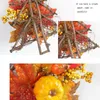 1pcs décoration d'Halloween saupoudrer pendentif citrouille dorée couleur d'automne cercle de canne à sucre simulation couronne de fruits jour de récolte gif Y0831