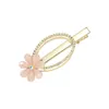 1Pcs Fashion Rhinestone Hair Clip Snap Button Pins For Women Sweet Flower Hairpin Clips Jewelry Lady Barrette Stick & Barrettes