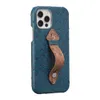 Ostrich Pattern Wrist Strap Cases For IPhone 13 11 12 Pro XS Max XR Designer Luxury Phone Holder Protective Cover Antifall Shockp4998762