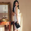 Party Dresses H han rainha coreano para mulheres, novo sem costas vazado vestido de escritório elegante simples com laço branco