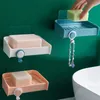 Bathroom Storage & Organization 4YANG Drain Soap Rack With Hook Plastic Double-Layer Wall Hanging Box Holder Punch-free Detachable For Showe