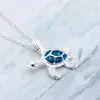 Opal Turtle Necklace, Christmas Holiday Fashion Alloy Cute Pendant jewelry For Woman