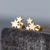 Goud Koreaanse minimalistische gouden ijzeren roestvrij stalen driehoek oorknopjes voor vrouwen mode-sieraden accessoires geschenk