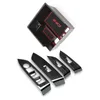 Car Organizer 1x For CX-5 CX5 CX 5 2022 Central Armrest Storage Box &amp; 4x Window Switch Panel Adjust Cover Trim