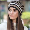 Winterstipe hoeden voor dames wollen gebreide petten Casual schedels beanies zachte warme mode dames buiten skipap haak hoed beanie/schedel eger