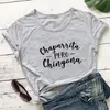 Kadın T-Shirt Chaparrita Pero Chingona Pamuk T Gömlek Kadın Güçlü Kısa Kollu Tişört Latina İspanyolca Meksika Tee Femme Top