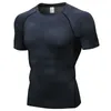 Açık spor erkekler kısa kollu spor hızlı kuruyan. Sıkı fit suit t-shirt. Güçlü bir esnekliği var, 38 z2