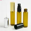 Top Quality 10ml Transparent Disinfectant Glass Sprayer Bottle 1/3 oz 10cc Amber Perfume Atomizer Fragrance parfum Vialsgoods