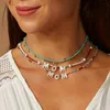 Chokers zmzy Chain 1pc Boho подарок для мамы подвесной ожерелье Женщины девочки стальные украшения для оболочки простой дизайн День матери