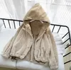 HIGH QUALITY Winter Stay Warm Oversize Hooded Large size Faux Fur Coat Casual Hoodies Long sleeve Women Jacket Outwear 210429
