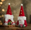 Jul Gnome med klockor handgjorda plysch ansiktslös docka svenska figurer ornament barn present tier magasin dekor dd722