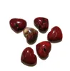 2021 Natural Crystal Stone Party Favor Heart Heart Gemstone Ornamentos Yoga Cura Artesanato Decoração 25mm