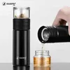 Glass Tea Thermos Vacuum Cup Stainless Steel es Mug cup Infuser Thermal 211109