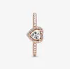 2021 Spring Pandora Ring 925 Sterling Silber Rose Golden Love Form Hohlout Juwel Ringe Original Mode DIY Charms Schmuck für 309l