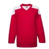 Maillots de hockey sur glace vierges pour hommes chemises de hockey de pratique en gros de bonne qualité 019