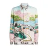 Casablanca of racing silk art shirt 2021 new autumn and winter men's luxury