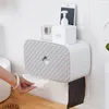 Accessori per il bagno Porta carta igienica Scatola di immagazzinaggio Dispenser di carta velina in plastica montata a parete per rotolo portatile 210423