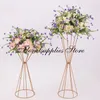 Décoration de fête 10 PCS/LOT or support de fleurs 50/70 cm hauteur métal route plomb mariage pièce maîtresse fleurs Vases pour événement maison