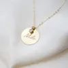 Altın disk kolye el yapımı ilk mektup paraları choker altın dolgulu kolye collier femme kolye takı