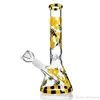 Färgglad bibong Höga glaspongar Vattenpipor Bägare Base Smoke Water Pipes Downstem Perc Bubbler Water Bong Chicha Tillbehör Dab Riggar 18mm skål