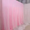 Upscale 3MX3M Double Layer Design Wedding Decoration Background Curtain For Christmas Event Birthday Party Scene Layout