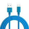 2.4a Металлический оплетки нейлоновый тип C / Micro USB-кабель для телефона OD4.0 для Samsung S9 NOTE10