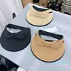 Design Słomy Puste Top Kapelusze Sun Visor Kobiety Outdoor List Kapelusz Szeroki Brim Składany Lato Plażowa Kapka Tenisowa Moda Bow Snapback Czapki baseballowe